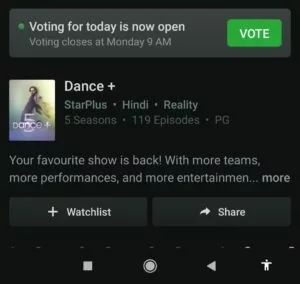 Dance Plus Voting